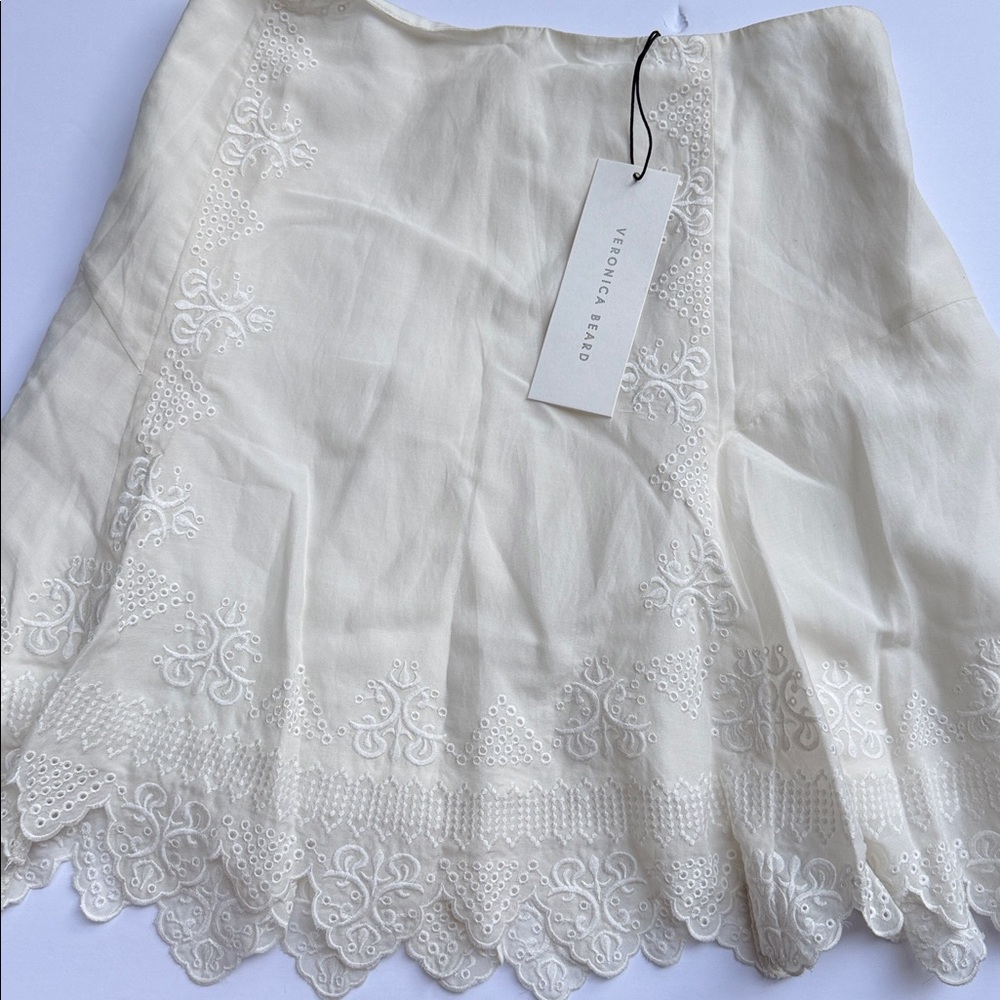 NWT Veronica Beard Kemble Skirt White Size 10